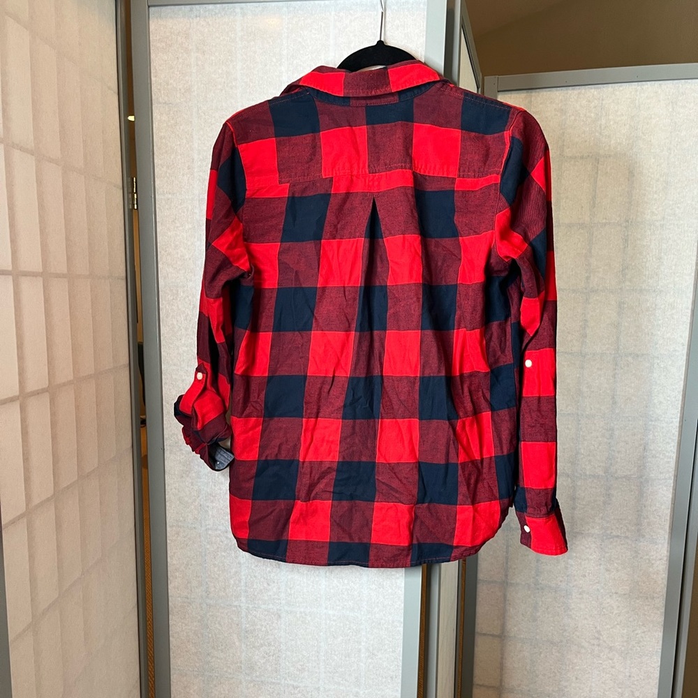 Tommy Hilfiger red and navy flannel shirt - Picture 5 of 5